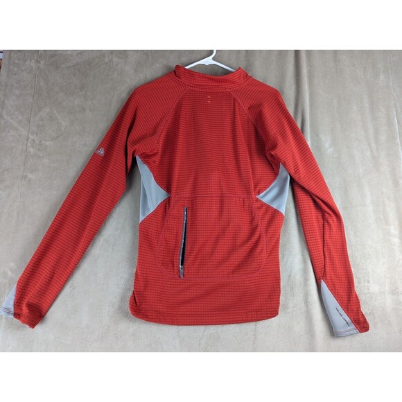 Nike ACG Sphere Waffle Texture Womens L Red Gray Half Zip Pullover Oregon Series - Picture 9 of 11
